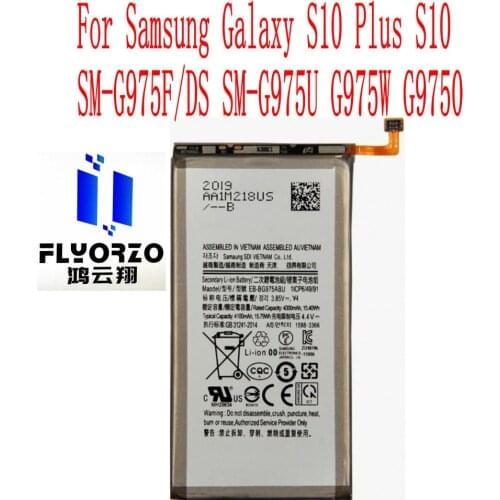 High Quality 4100mAh EB-BG975ABU Battery For Samsung Galaxy S10 Plus S10 SM-G975F/DS SM-G975U G975W G9750 Mobile Phone