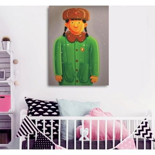 Free shipping Sheng Jingdong Artworks Hand Painted On Canvas POP ART Oil Painting on Canvas For Kids Room