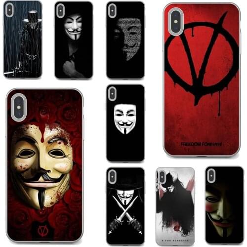 Fawkes-Anonymous-Mask Soft TPU Phone Cover For Huawei Nova 2 2i 3 3i Y3 Y5 Y6 Y7 Y9 Prime 2015 2016 2017 2018 2019
