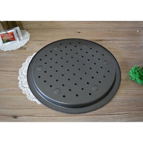 1PC 14" Pizza Oven Baking Punch Pan Round Dish Non Stick Cake Pie Tray Baking Mold Pizza Baking Mold Tray Kitchen Tools JC 0508