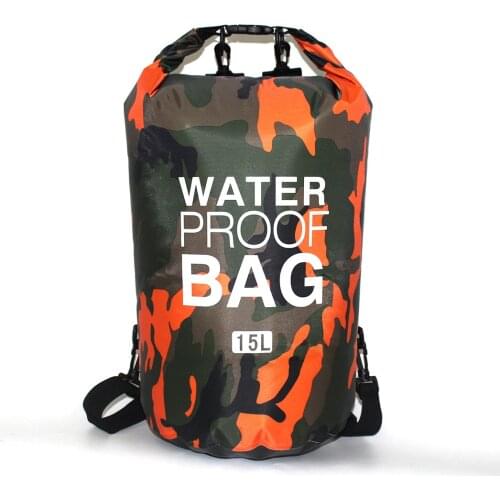 New Outdoor Bag Camouflage Portable Drifting Diving Dry Bag Sack Pvc Waterproof Folding Swimming River Travel Storage Bag