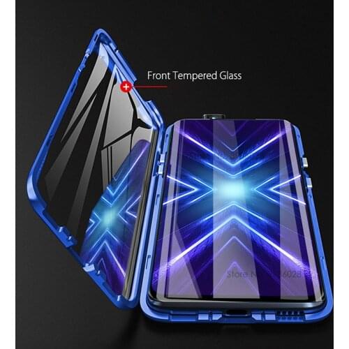 Honor9x Magnetic Case For Huawei Honor 9X Premium Global Case Double Side Tempered Glass Bumper Cover Honor 9X 9 X STK-LX1 coque