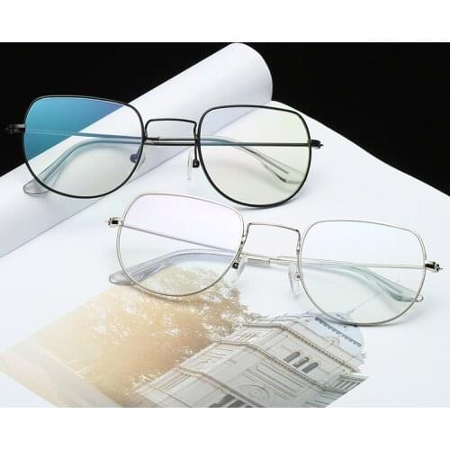 Men and women decorate the frames clear lens glasses round glasses circle lenses Unisex Alloy nerd glasses fake glasses