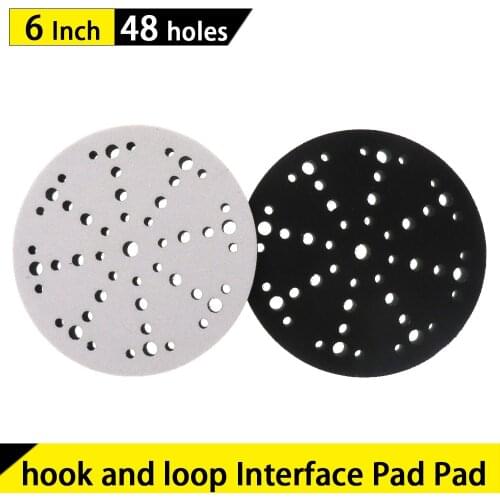 Sponge Interface Pad Soft 6 inch 150mm 48 holes Buffer Sponge for for Sanding Pads Automobiles Motorcycles Abrasive Tools