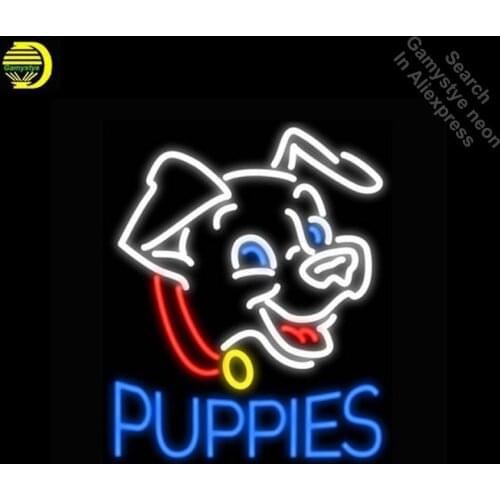 Neon Signs for Puppies Handcrafted Dog Neon Bulbs sign Glass Tube Decorate Restaurant Store Wall neon light maker dropshipping