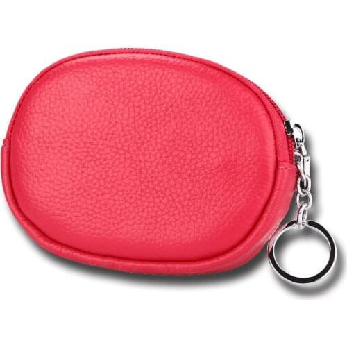 2019 Foreign trade new leather personality oval car key holder mini coin purse key bag card purses womens makeup small purses