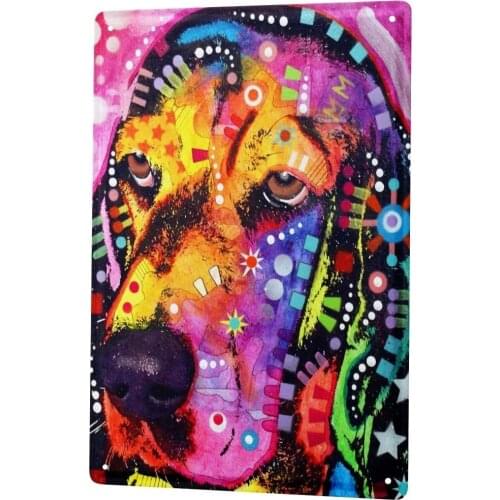 SINCE 2004 Tin Sign Metal Plate Decorative Sign Home Decor Plaques Animal Shelter Basset Hound