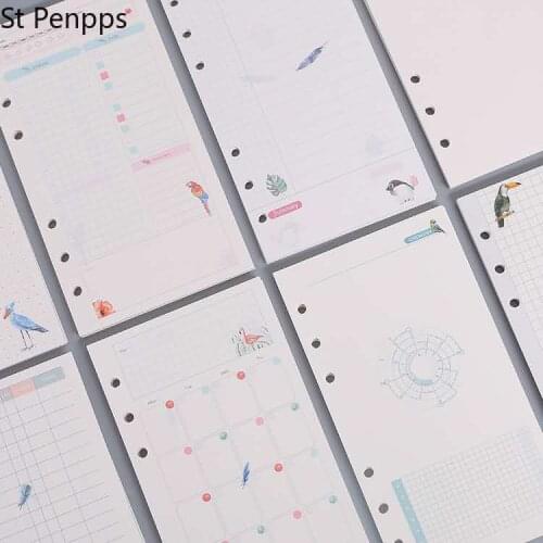 A5/A6/A7 MutiColor Planner Diary Insert Refill Schedule Organiser Plan 45 Sheet Paper Stationery Office school supplies
