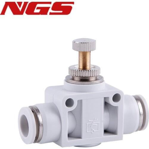 LSA Pneumatic Throttle Valve SA Air Flow Adjustment Speed Control Joint OD 4mm 6mm 8mm 10mm 12mm