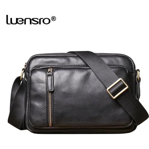 Genuine Leather Messenger Bag Mens Casual Top Layer Leather Shoulder Bags Personality Trend Mens Bag Boyes Crossbody Bags