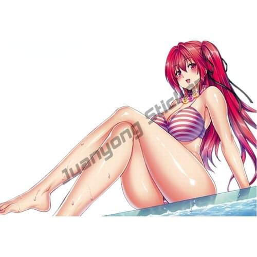 Creative Anime Girl Car Stickers Shinmai Maou No Testament - Naruse Mio Vinyl Decals Scratch-Proof Exterior Decor PVC13x9cm