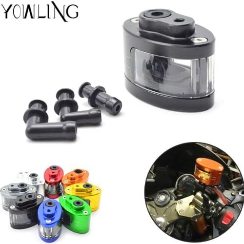 Universal Motorcycle Brake Fluid Reservoir Clutch Tank Oil Fluid Cup For R1 R6 MT07 MT09 TMAX500 530 kawasaki Z750 Z800