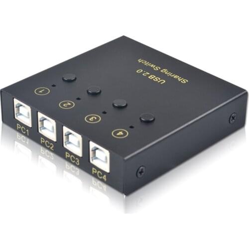 USB Switcher 4 USB input 2 USB output print sharing device for printer with 4 USB Cable