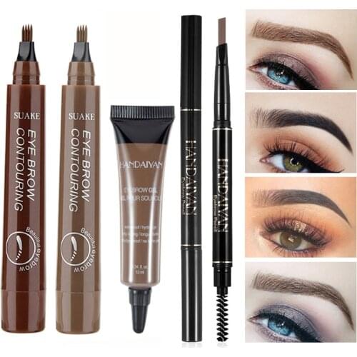 Waterproof Eyebrow Pencil Double Ended Eyebrow Pencil Long Lasting Natural Eye Brow Pencil Eyebrow Eye Beauty Cosmetics Makeup