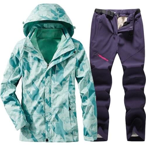 Womens Ski Suit Winter Outdoor Waterproof Ski Jacket And Pants Windproof Thermal Snow Trousers Skiing Snowboarding Sets Brands