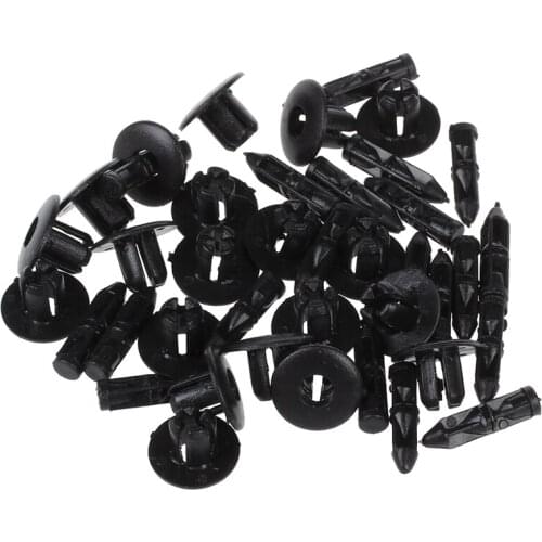 20 Pcs 7mm Hole Plastic Push Screw Rivet Fairing Panel Fixings Clips