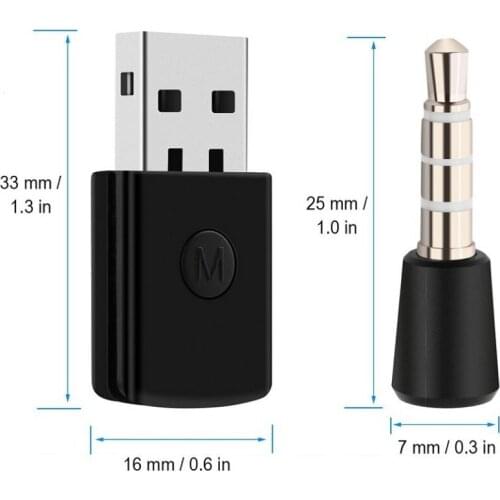 3.5mm Bluetooth 4.0 EDR USB Bluetooth Dongle Wireless USB Adapter Receiver for PS4 Controller Gamepad Bluetooth Headsets New Ver