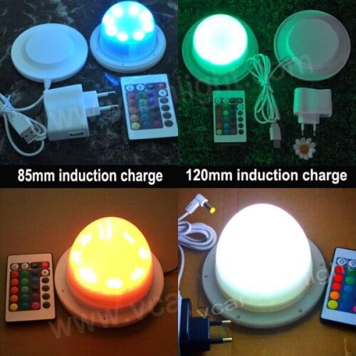 5 FAST Free Shipping 38LEDS 2016 Hot 117mm Direct charge rechargeable waterproof 16 colors change wireless led lighting system