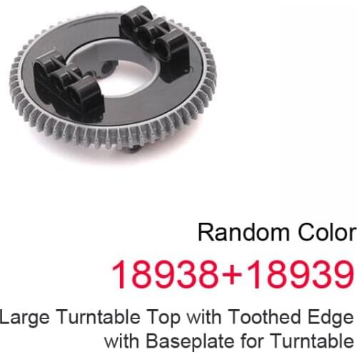 Technical Large Turntable Top with Toothed Edge with Baseplate Building Blocks Brick MOC Part Toy For Kid 18938+18939 4pcs/Lot