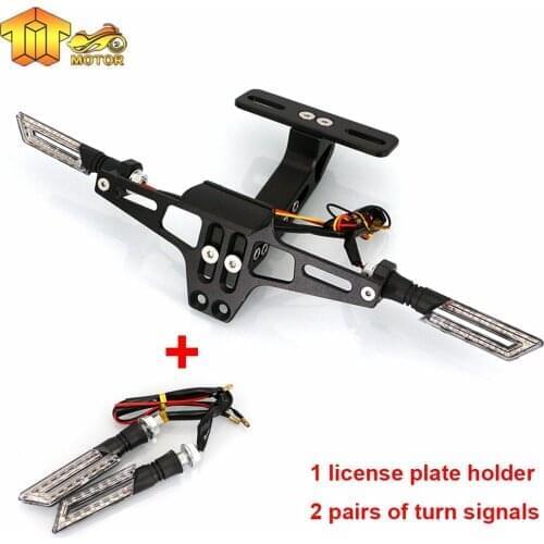 Motorcycle Rear License Plate Mount Holder And Turn Signal Light For Kawasaki Z750 Z800 Z900 RS For YAMAHA MT07 MT09 MT10 R1 R3