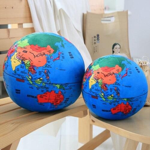 Children plush toy globe map pillow kids baby stuffed toy intelligence toy