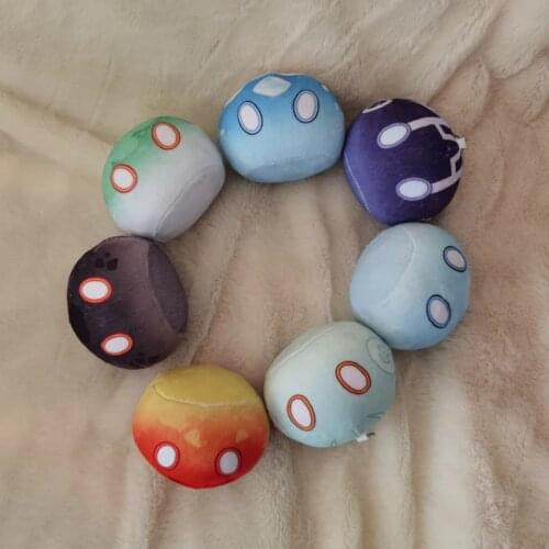 Kids Plush Toys Game Genshin Impact Cosplay Props Project Slime Cotton Keychain Anime Cartoon Pendant Xmas Holiday Gift 2021 New