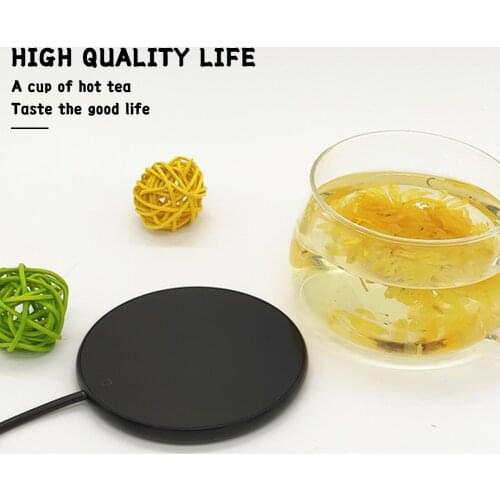 Electrical USB Powered Heating Heater Bottle Pad Black Hot Plate Coffee Tea Milk Mug Plug Household Housekeeping Office Desktop