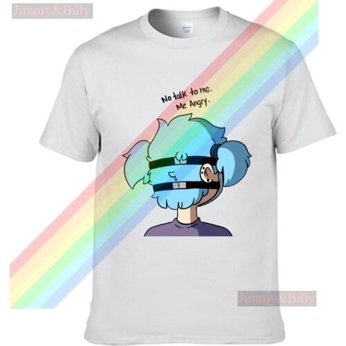 Sally Face No Taik To Me Me Angrt Black Logo Men Women Summer 100% Cotton Tees Male Newest Top Popular Normal Tee Shirts Unisex