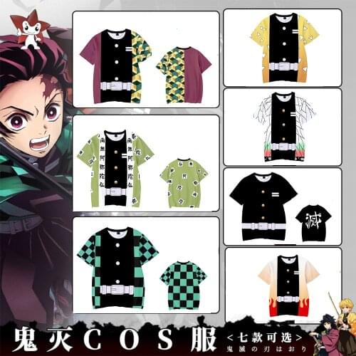 Demon Slayer T Shirt Kids Kawaii Cartoon Blade of Ghost Graphic T-shirt Kimetsu No Yaiba Anime Demon Blade Cool Tshirt Children