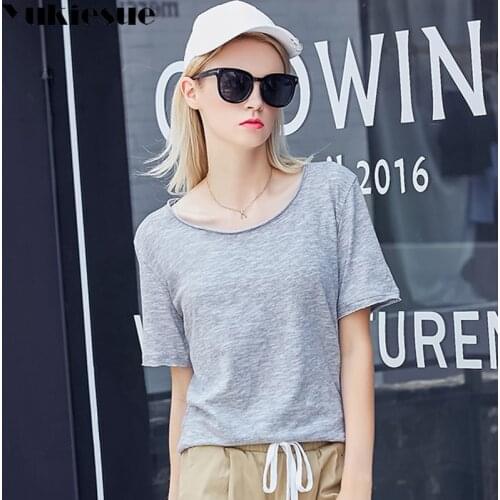 High Quality Plus size 6XL Plain T Shirt Women Cotton Elastic Basic T-shirts Female Casual Tops Short Sleeve T-shirt Women