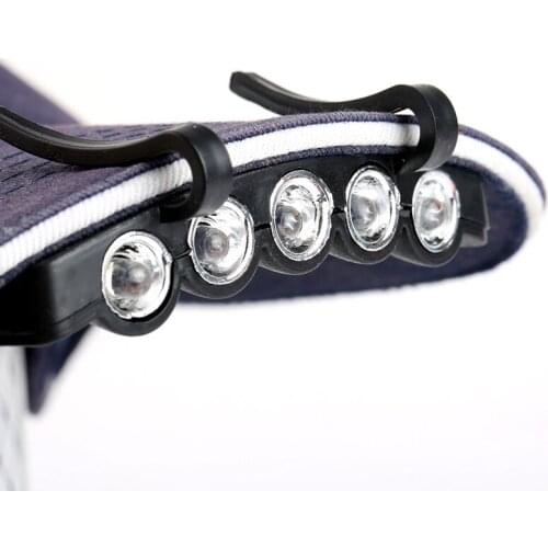 Head light led for fishing 5 LED Light Head Cap Brim Light Torch Fishing Camp Hunting Outdoor Lighting Accessories Hot Sale