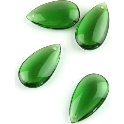 Classic Crystal Water Drop 38mm/50mm Dark Green For Earrings And Chokers Necklaces And Lighting Pendant For Chandeliers