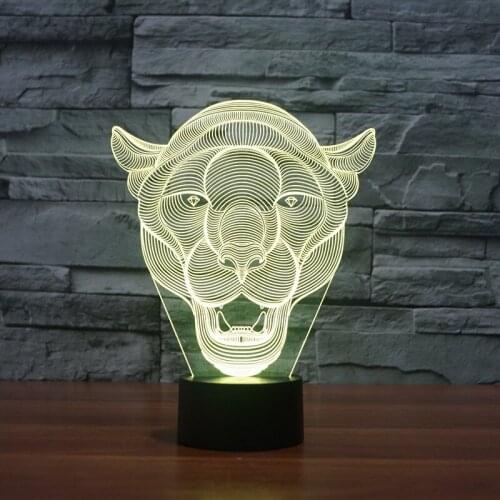 Creative 3d Night Table Lamp Creative Gift Atmosphere Leopard Style Acrylic Desk Lamp Lovely cartoon childrens toys