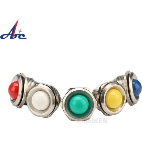 Multi 28mm IP67 Waterproof Indicator Light Stainless Steel Signal Lamp 3V 6V 12V 24V 220V Red Yellow Blue White Green