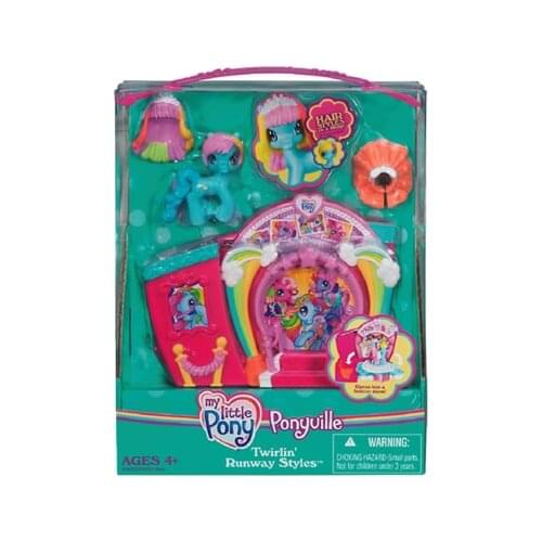 Hasbro Fashion Theater Scene My Little Pony Twirlin Runway Gift Box Set Play House Toy Girl