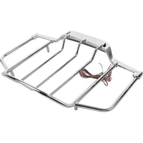 Motorcycle Top Luggage Rack LED Light For Harley Touring Road King Road Glide Electra Glide 2014-2021 Air Wing