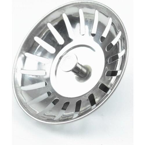 Stainless Steel Kitchen Waste Sink Strainers Plug Drain Stopper Filter Basket
