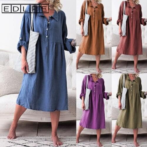 EDLPE Womens Loose Button Medium Length Dress Clothes for Pregnant Women Pregnancy Clothes Gothic Dress Fairy Grunge