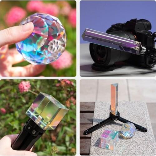 PULUZ Photography Prism with 1/4'' Vlogger Photography Crystal Ball Optical Glass Magic Photo Ball Photography Studio Accessorie