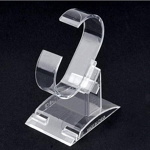 Clear Plastic Jewelry Bangle Cuff Bracelet Watch Display Stand Holder Rack