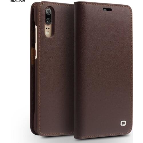 QIALINO Fashion Genuine Leather Flip Case For Huawei P20 Pro Luxury Ultrathin Case for Huawei P30 Full Protective Back Bag Cover