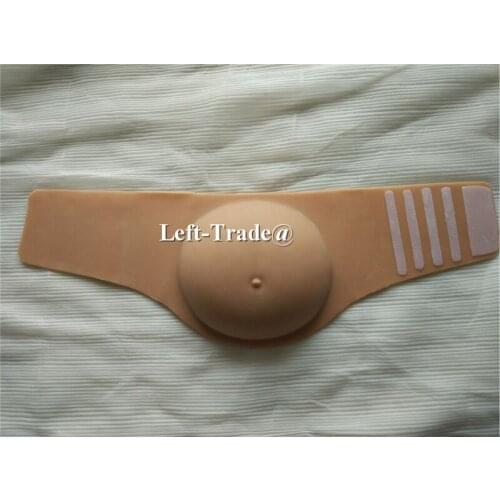 Lifelike tan skin tone 5~7months 2300g artificial belly silicone pregnant tummy fake pregnancy for women and actors Breast Form