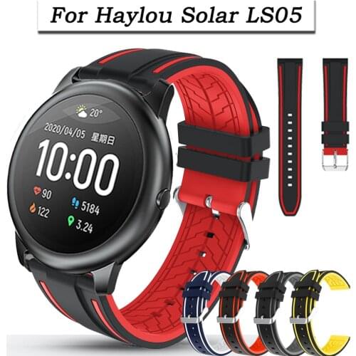 Watch Band for Haylou Solar LS05 Smart Watch Silicone Sport Wrist Strap Bracelet for Haylou Solar Replacement Band Accessories