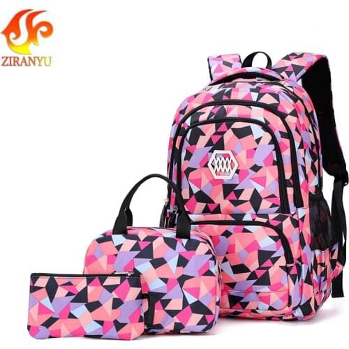 ZIRANYU 3 Pcs NEW Children Backpacks Set Kids School Bag Girls Primary School Backpacks Schoolbags Kids Satchel mochila infantil