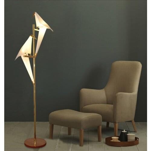 Modern Iron LED Origami Bird Floor Lamp Bedroom Living Room Floor Lamp Decor Lighting Fixture LED Suspension Lamps FA196