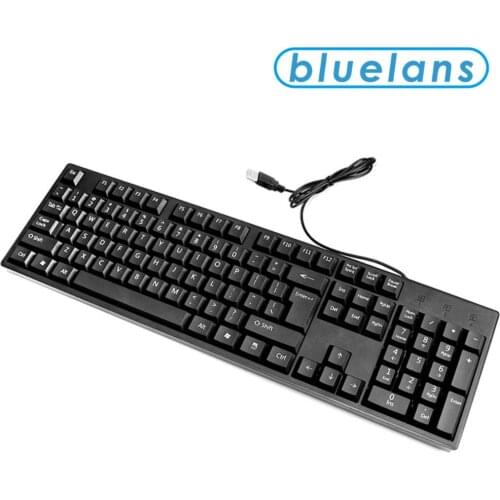 104 Keys Keys Keyboard Waterproof Wear-resistant USB Wired Keyboard Computer/Laptop Accessory for gaming and work
