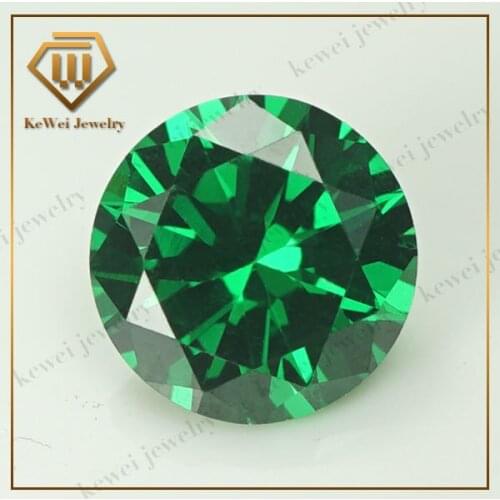 Green Cubic Zirconia Stone AAAAA 2.75mm-5mm Synthetic Gemstone Round Shape Cubic Zirconia Stone