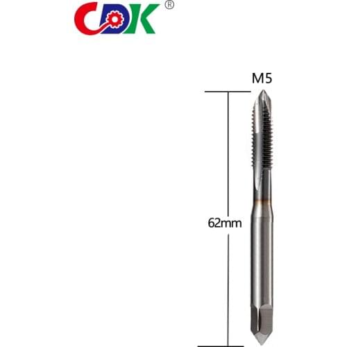 One pcs M5 Hand Tap Drill Bits Screw Spiral Point Thread Metal working Hex Shank Machine Tap