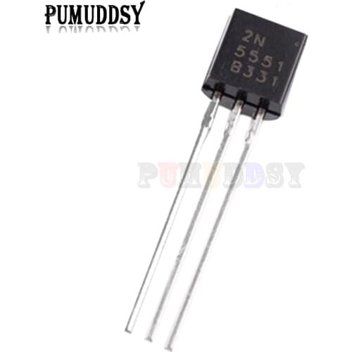 100PCS/LOT New Triode Transistor 5551 TO-92 0.6A 160V NPN 2N5551