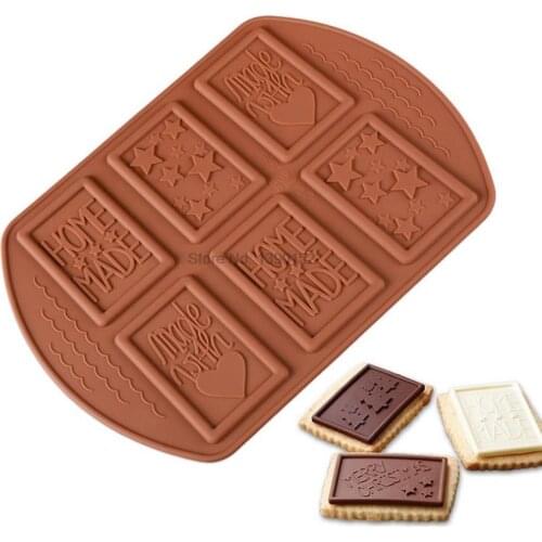 100pcs Porous Silicone Chocolate Cake Mold For Multi-pattern Creative Handmade Pudding Ice Tray Biscuit Bakeware Baking Tools